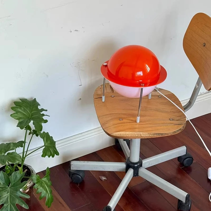 Lampe de Table Bauhaus Orange en Acrylique - LED USB