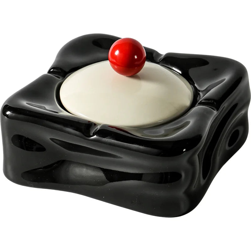 Ceramic Ashtray – Anti-Ash Design, Living Room Decor