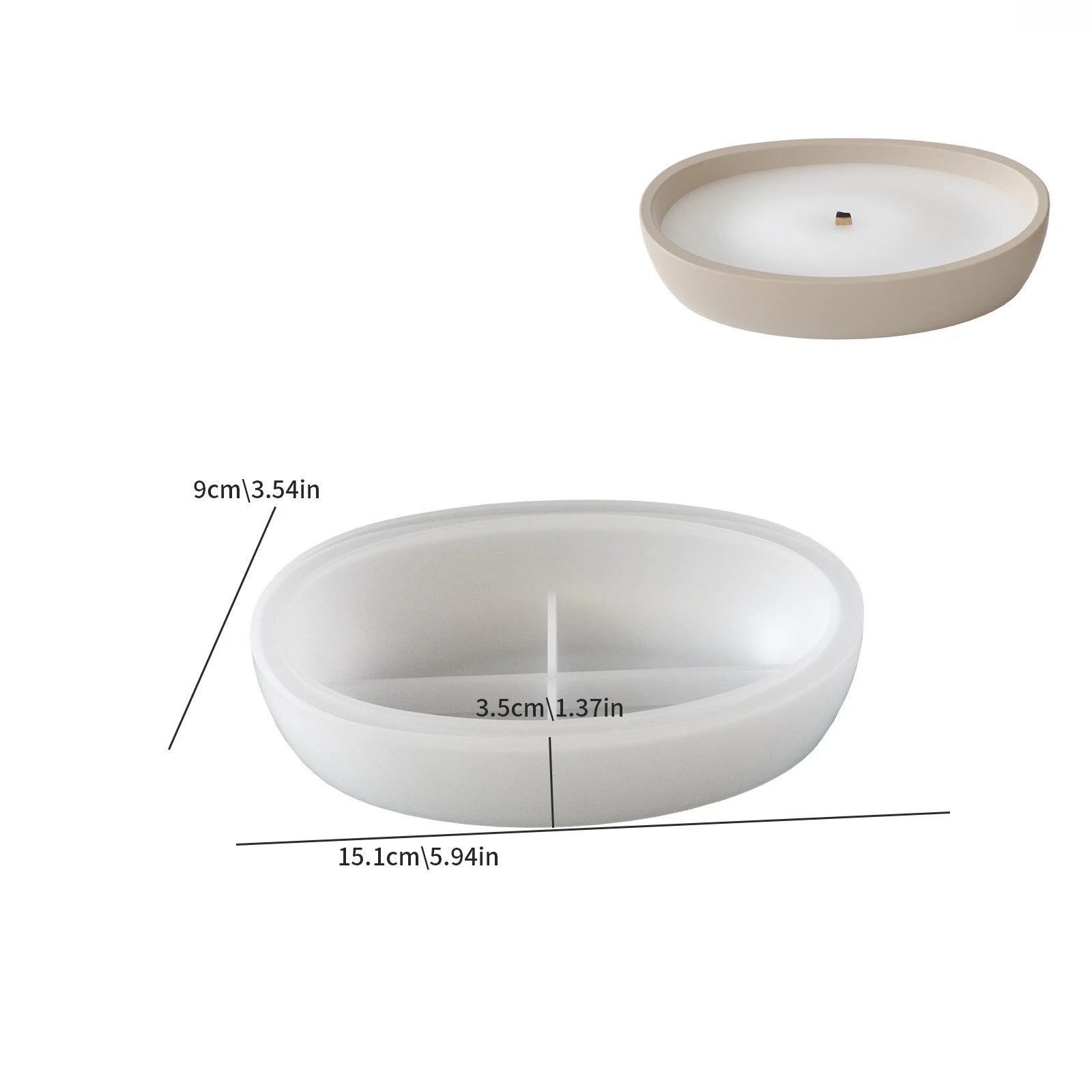 Moule en Silicone Ovale Forme Bateau - Loisirs Créatifs DIY