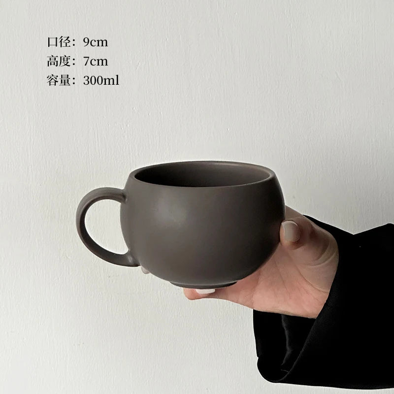 Tasse et Soucoupe Céramique Forme Œuf Style Européen