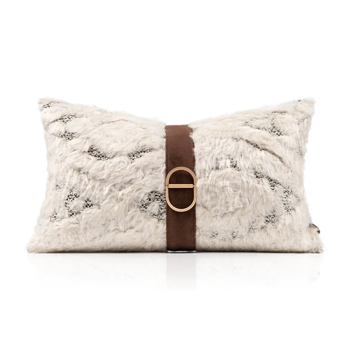 Housse de Coussin Laine Mélangée Blanc Parfumé Léger Luxe