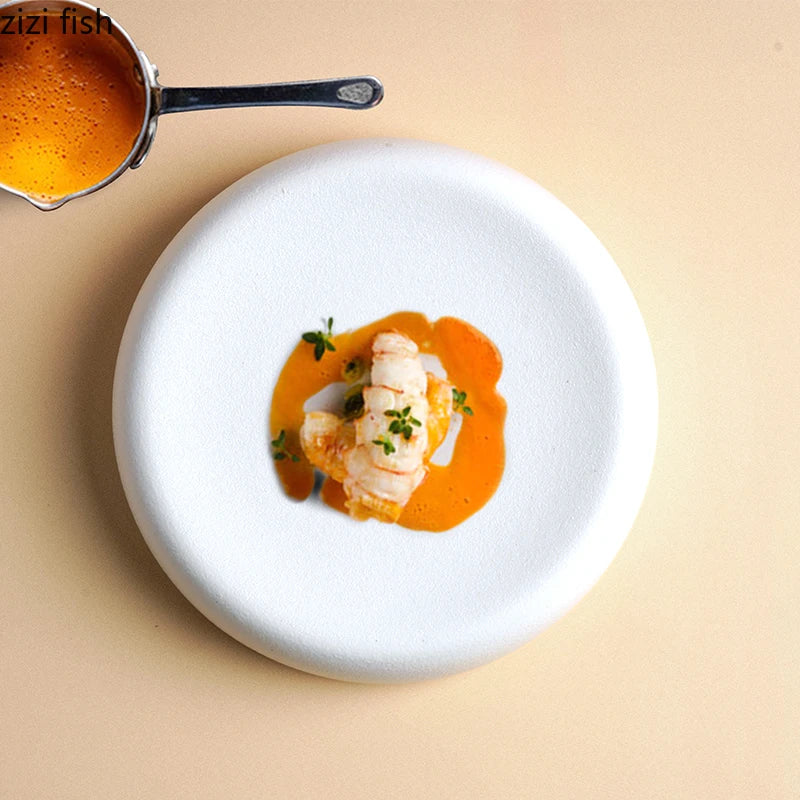 Assiette en Céramique Ronde - Design Épuré