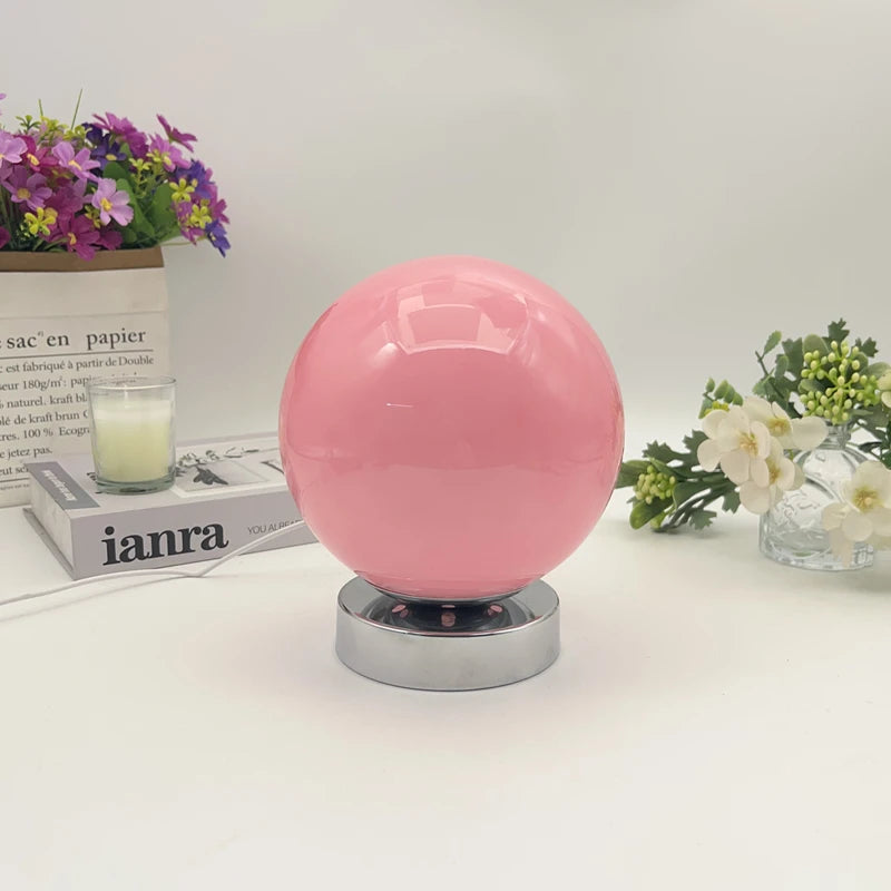 Lampe de Table en Verre USB - Style Murano Contemporain