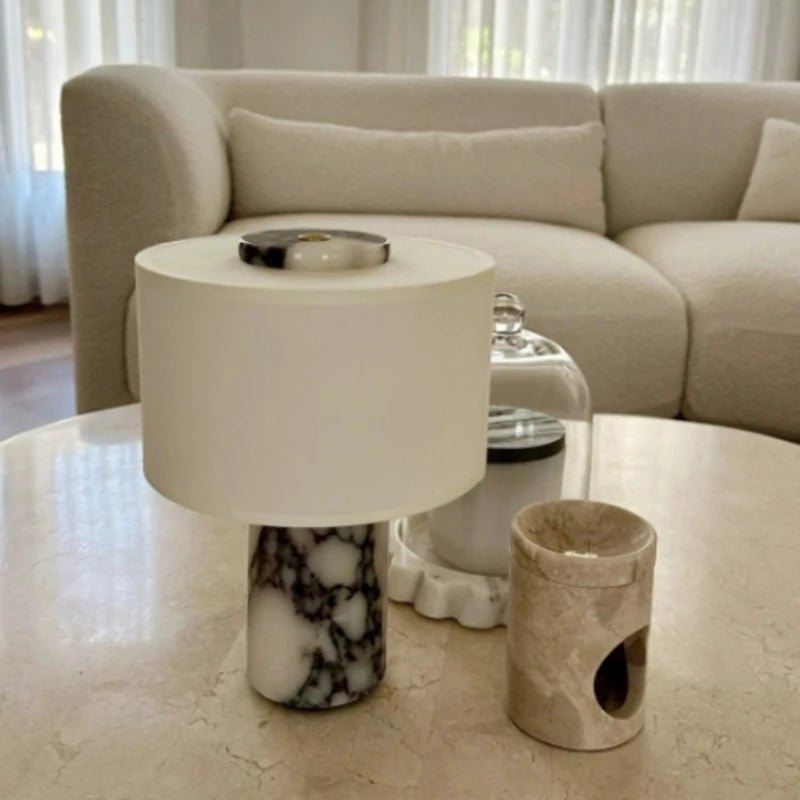 Lampe de Table LED Marbre Haut de Gamme