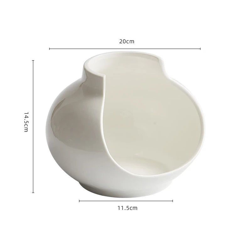 Assiette en Céramique Forme Vase Design Créatif
