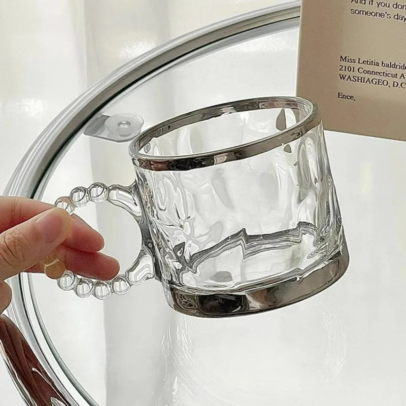 Beaded Glass Mug – Iced Coffee Cup