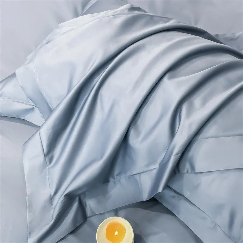 Parure de Lit Coton Égyptien 1000TC Ultra Douce 4 Pièces