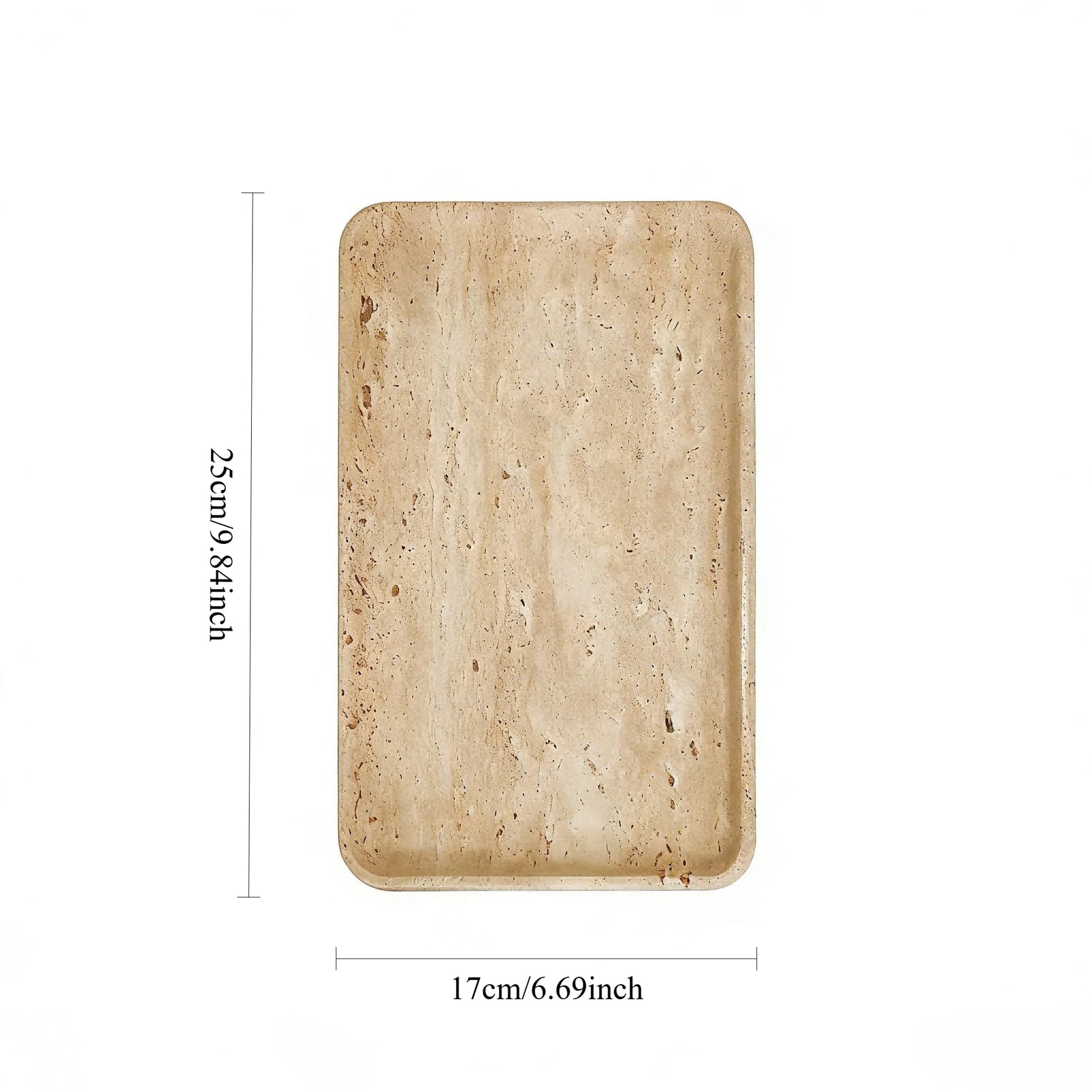 Plateau Coiffeuse Marbre Travertin Rectangulaire Luxueux