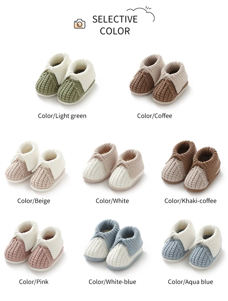 Bottines Bébé Tricotées Patchwork