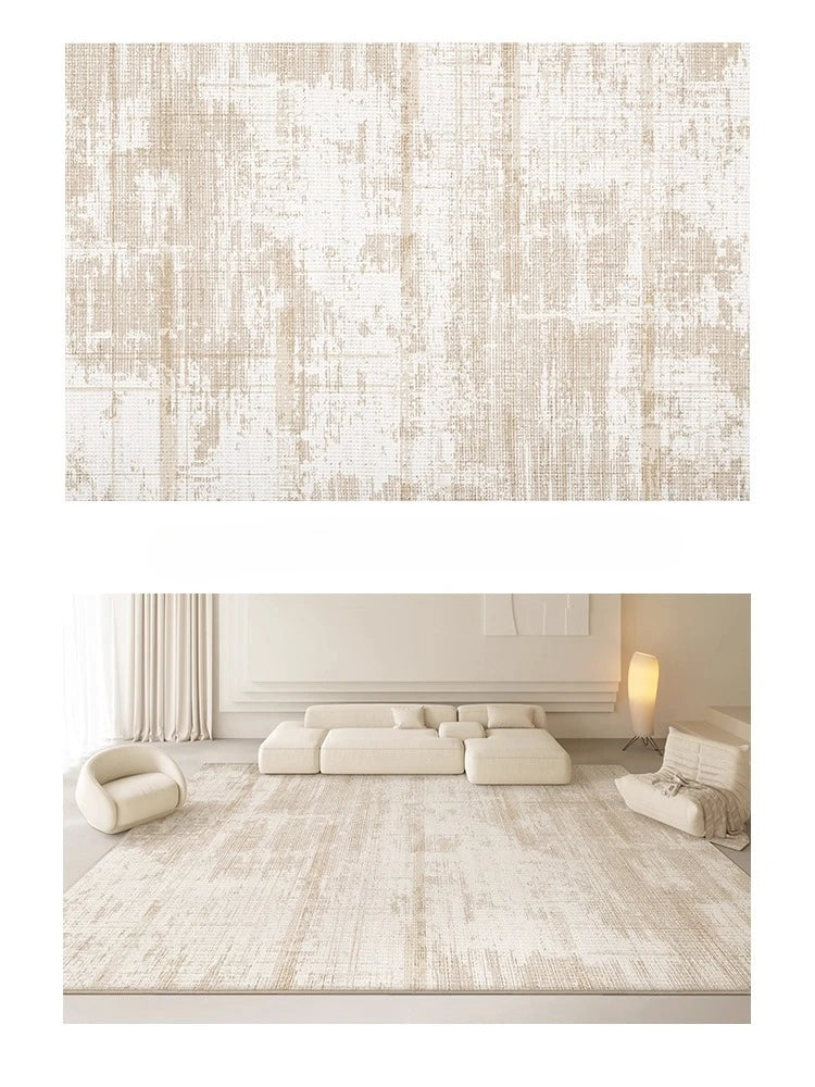 Grand Tapis Style Crème pour Salon et Chambre