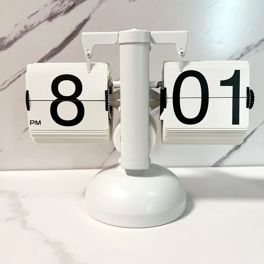 Horloge de Bureau Vintage à Bascule Mécanique
