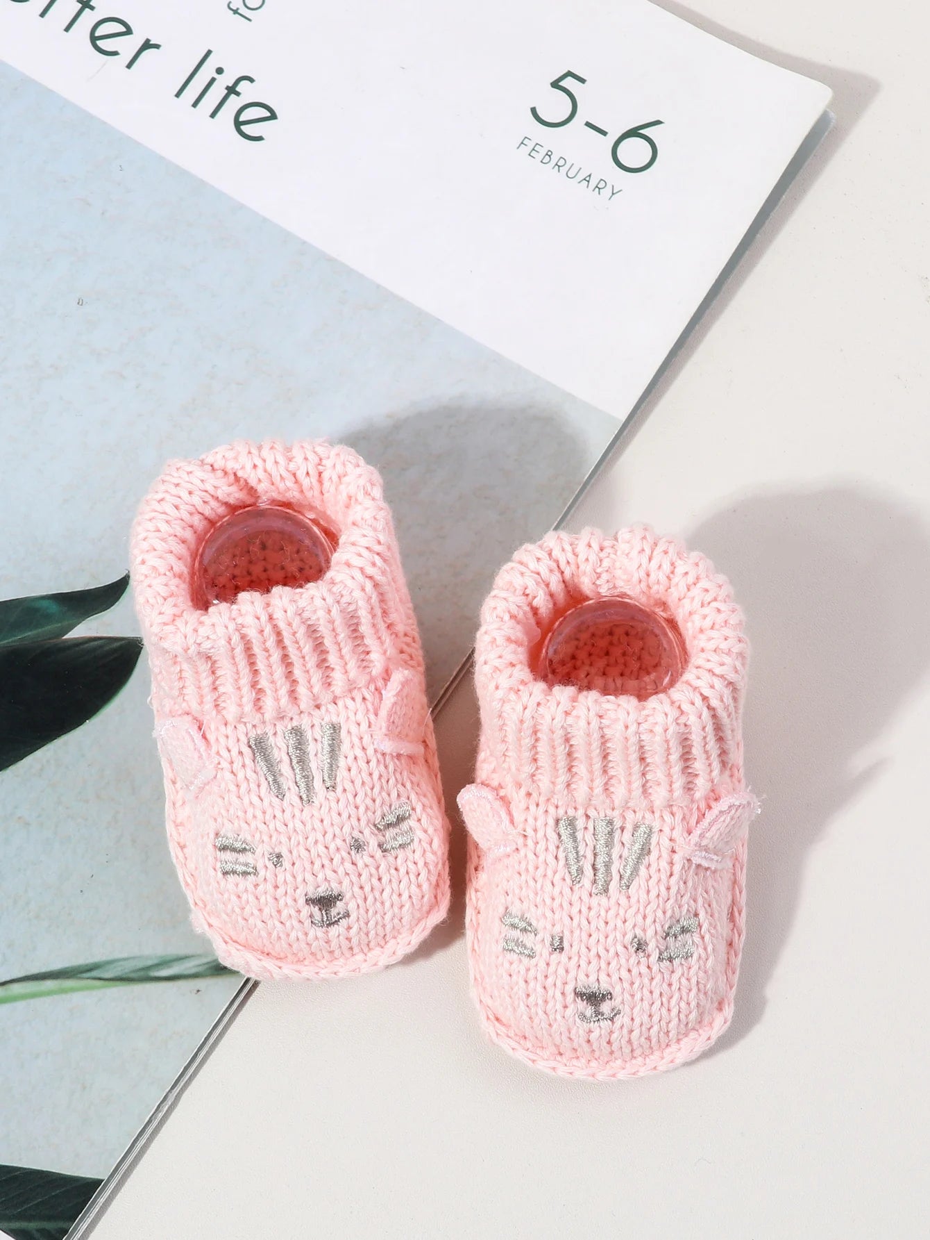 Chaussons Bébé Tricotés Motif Cartoon 0-3 Mois