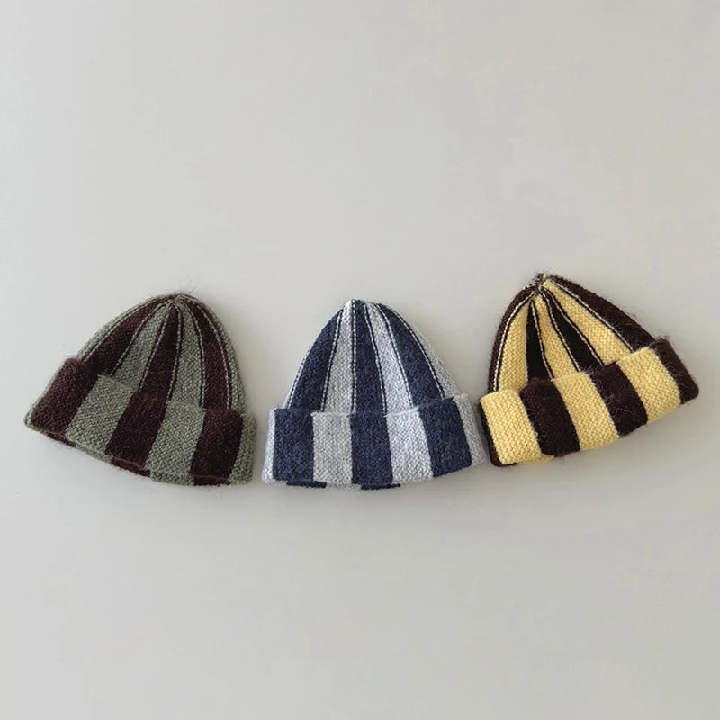 Bonnet Enfant Tricoté Motif Pastèque