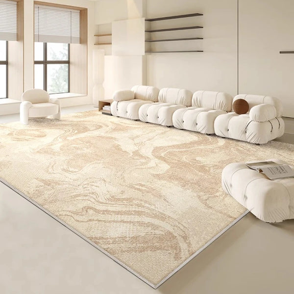 Grand Tapis Style Crème pour Salon et Chambre