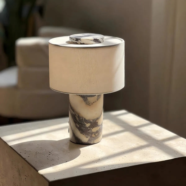 Lampe de Chevet Effet Marbre - Tactile et Rechargeable USB