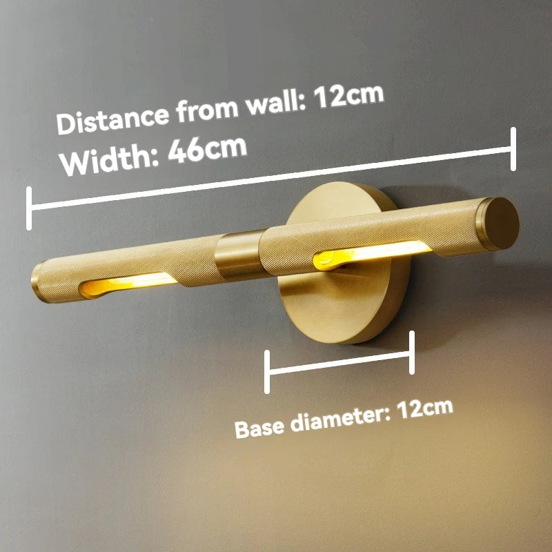 Copper Mirror Front Light – Nordic Bathroom Wall Lamp