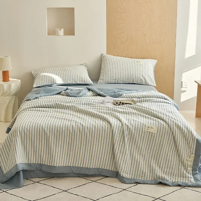 Couette d'Été Jacquard Coton Haut de Gamme Légère