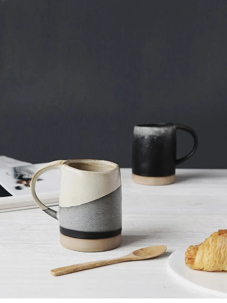 Tasse en Grès Style Japonais Rétro Anse Suspendue