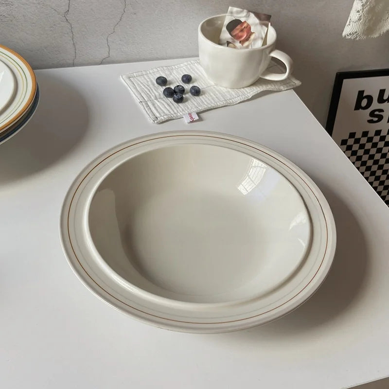 Assiette Creuse en Céramique Style Nordique