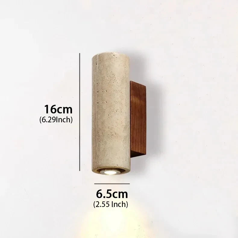 Applique Murale Marbre Jaune LED Style Wabi-Sabi Escalier