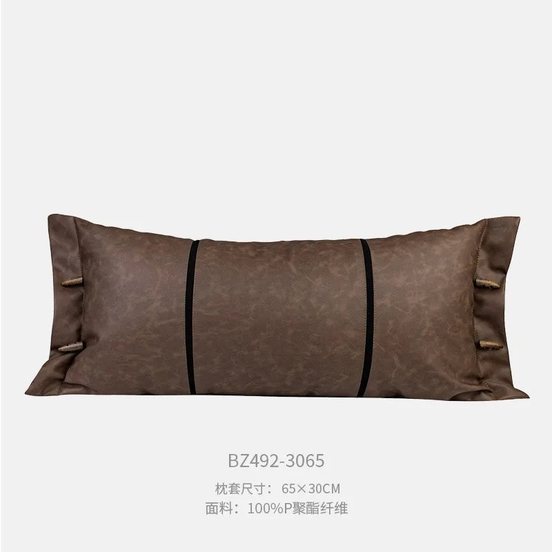 Housse de Coussin Peau de Vache Grise Patchwork Brun Tissé