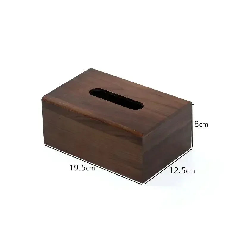Boîte à Mouchoirs en Bois de Noyer - Design Artisanal