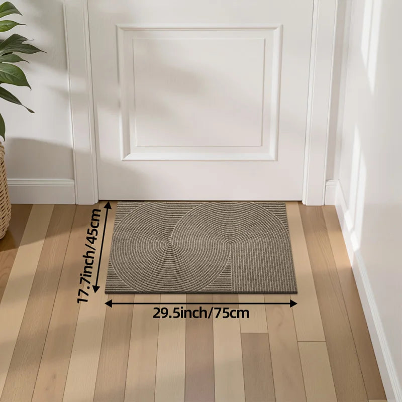 Tapis Minimaliste Rond Texturé - Beige