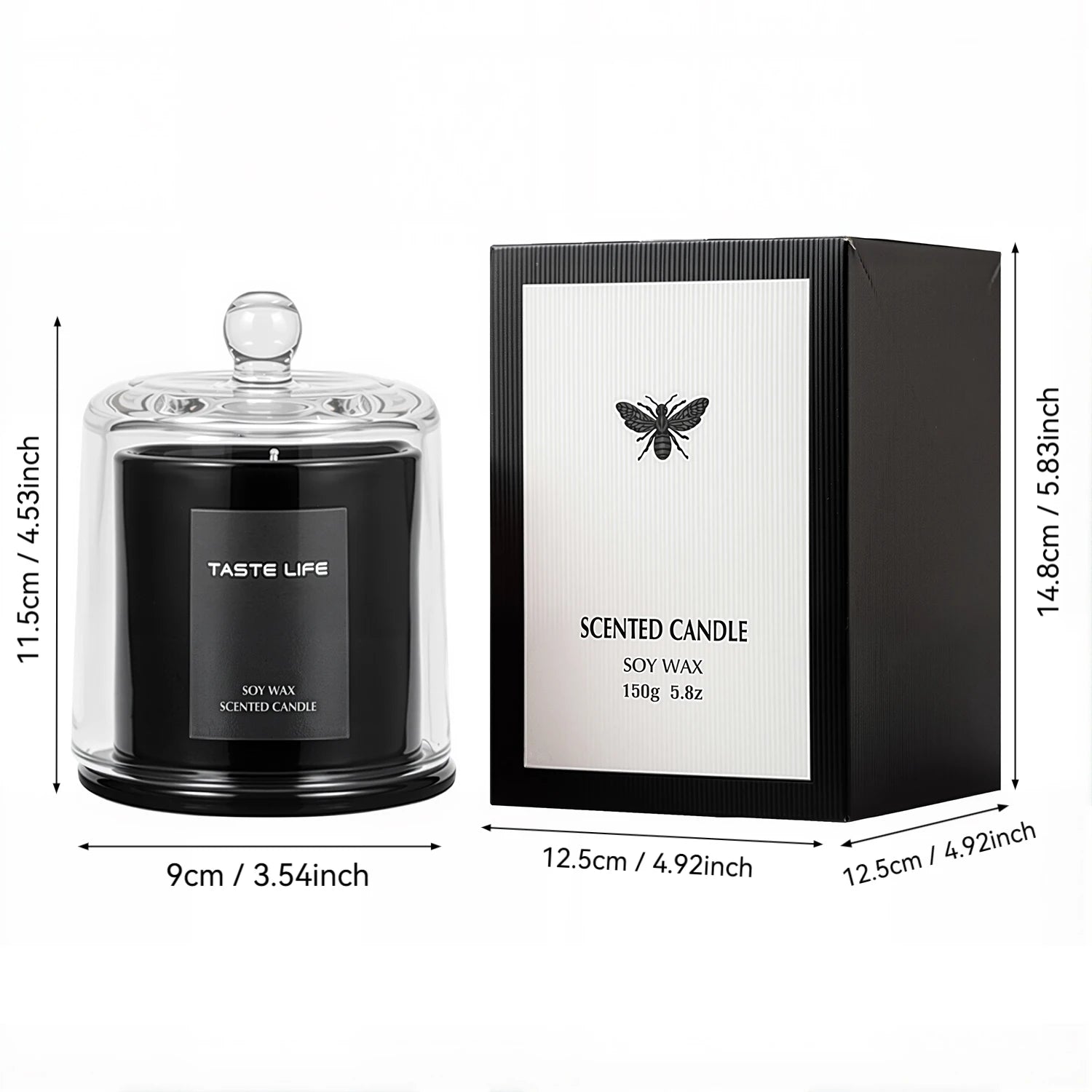 Bougie Parfumée sous Cloche en Verre