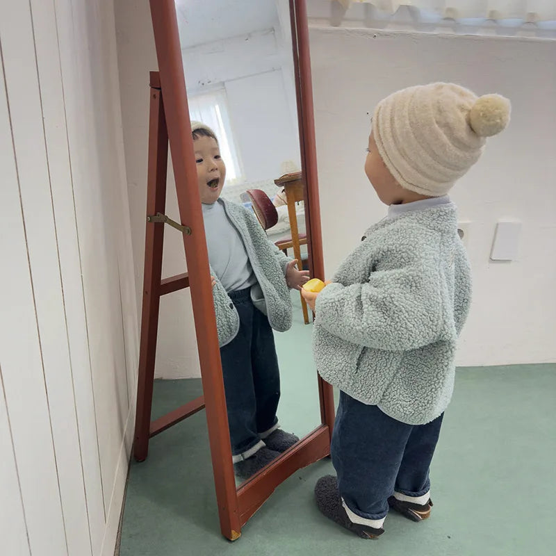 Manteau Enfant Matelassé Uni Style Coréen