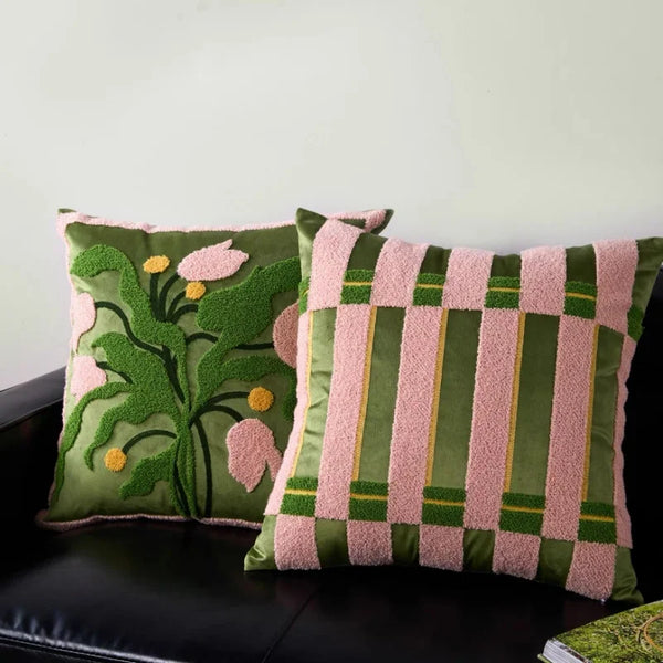 Set de Housses de Coussin Bohème - Floral et Géométrique