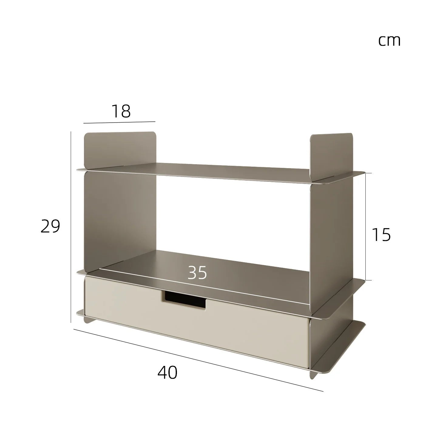 Bauhaus Storage Shelf – Minimalist Display & Perfume Rack, 40x29x18cm