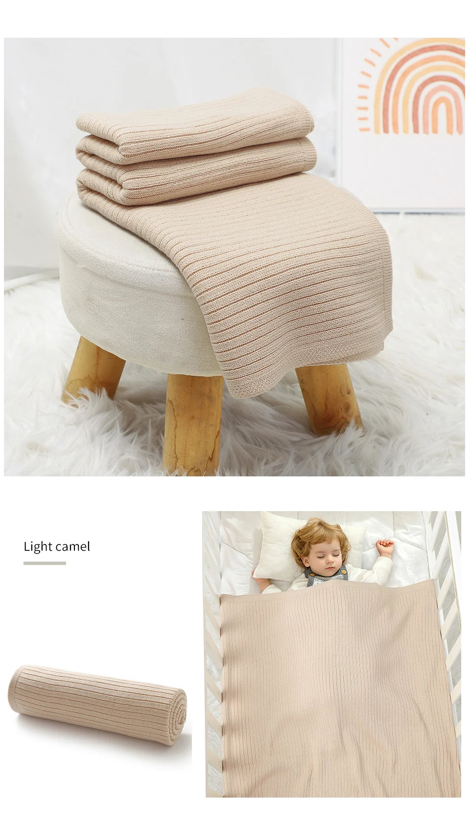 Couverture Bébé Alvéolée Ultra-Douce pour Poussette