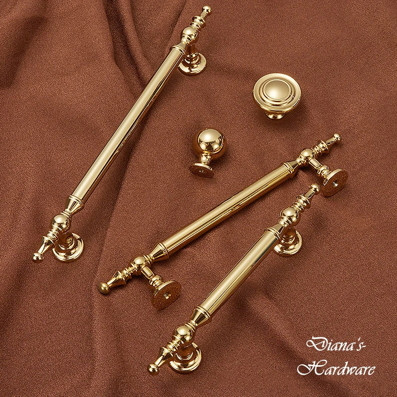 Bright Gold Handle – French Luxe Cabinet Pull