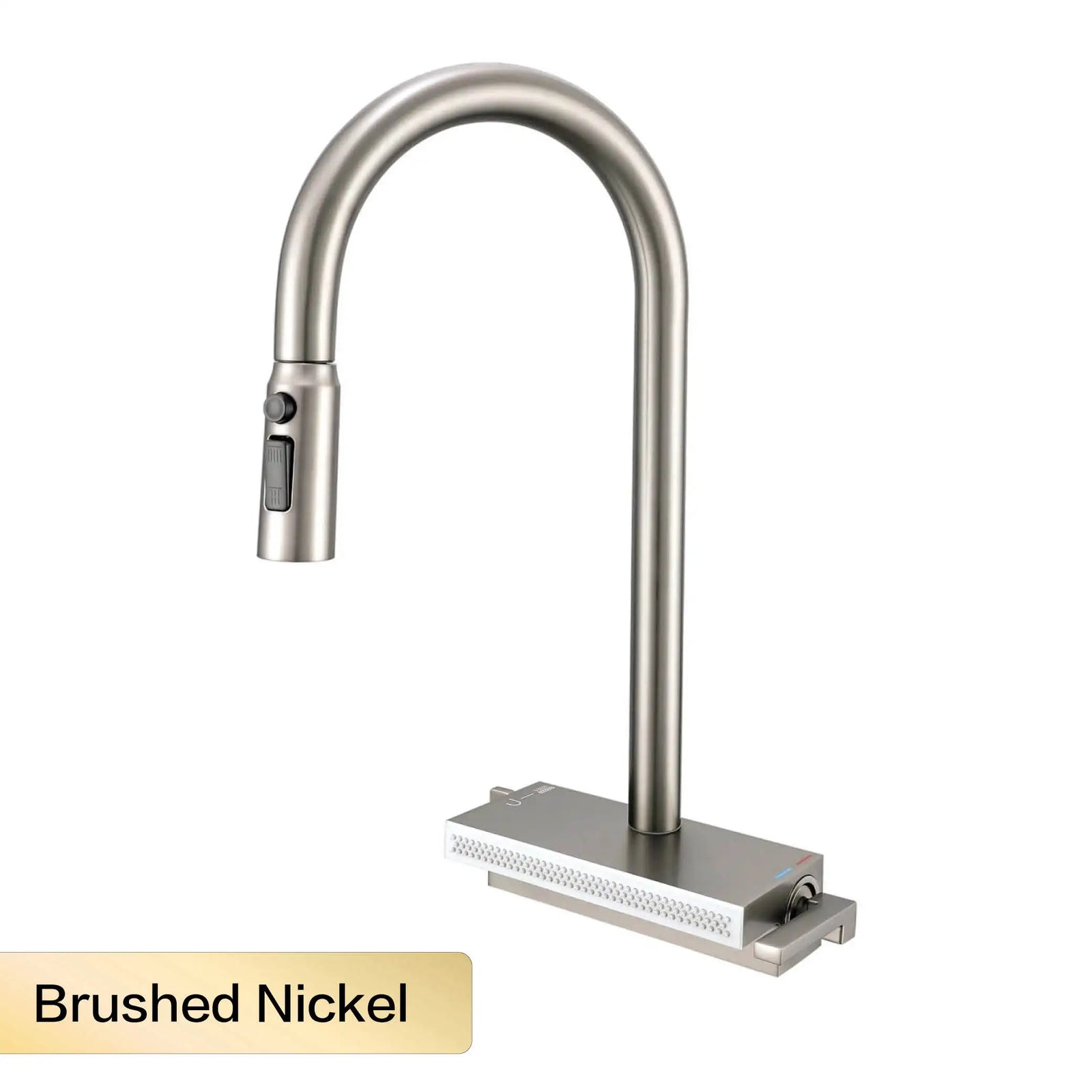 Robinet de Cuisine Extractible Écran LED Gris Métal