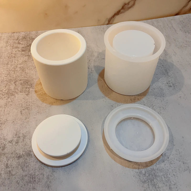 Moule en Silicone pour Béton et Bougies - Forme Cylindrique