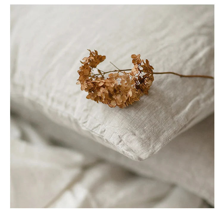 Housse de Coussin en Lin Naturel