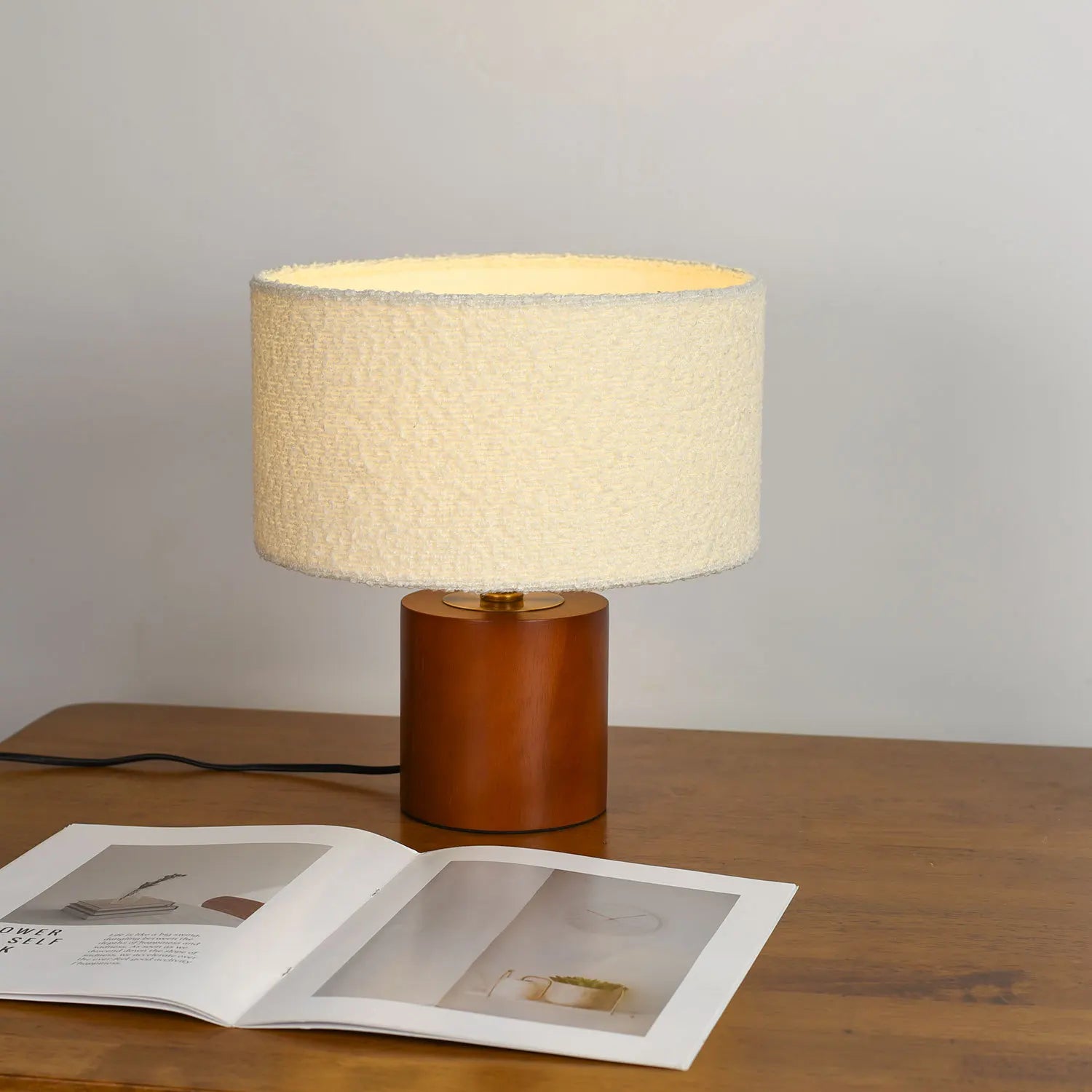 Lampe de Chevet Française - Abat-Jour en Tissu