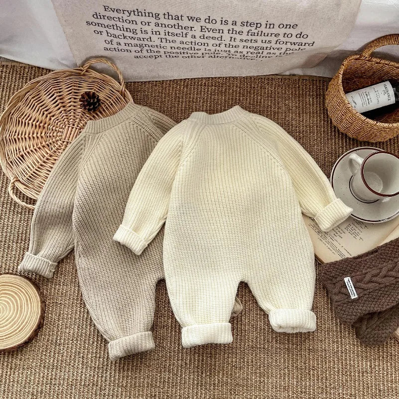 Barboteuse Bébé Tricotée Motif Hérisson