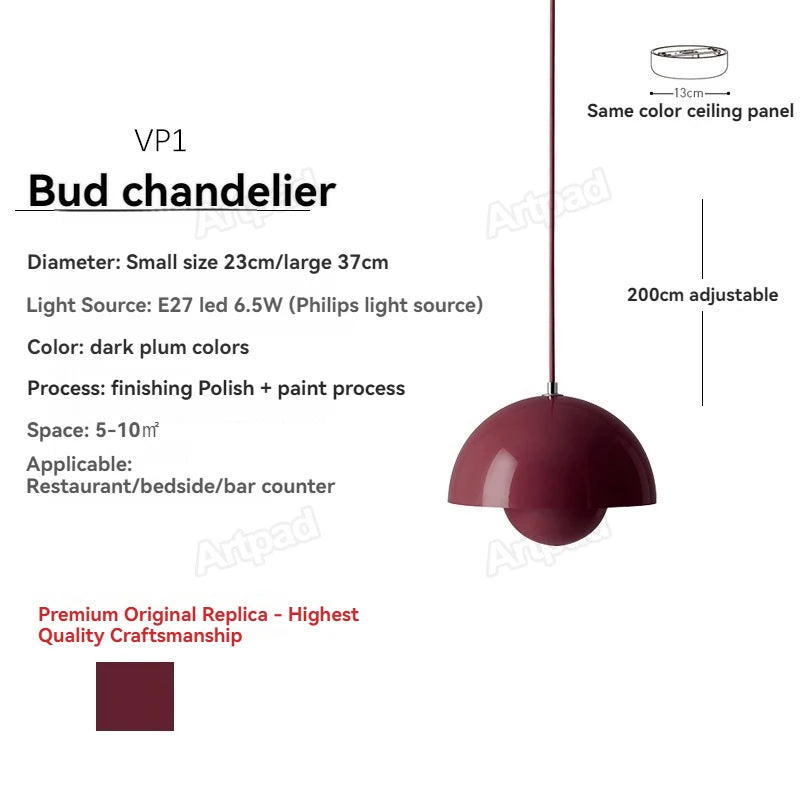 Danish Bud Pendant Light – Nordic Modern Hanging Lamp
