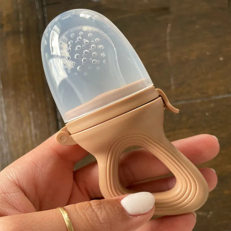 Grignoteuse en Silicone pour Bébé avec Couvercle