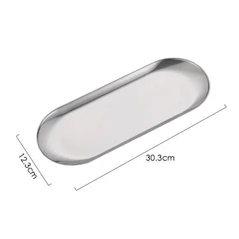 Stainless Steel Serving Tray – Rectangular Dessert Plate