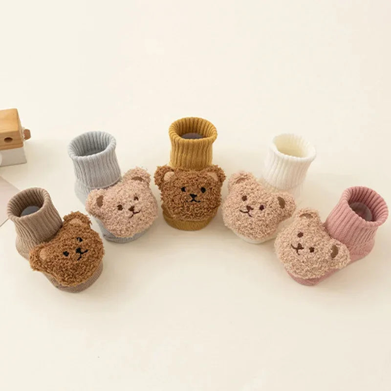 Chaussettes Bébé Hiver Motif Ourson Épaisses