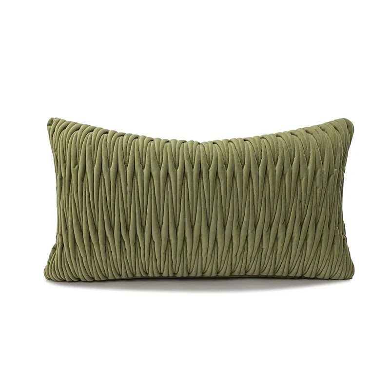 Housse de Coussin Ronde Vert Sauge - Style Minimaliste