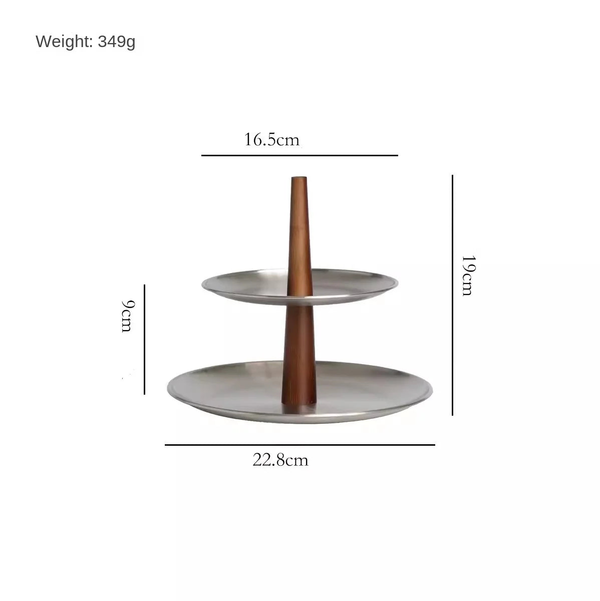 Matte Stainless Steel Cake Stand – Dessert & Snack Tray