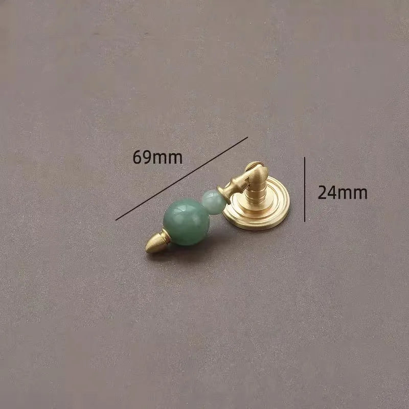 Crystal & Brass Drawer Knob – Polished Hardware