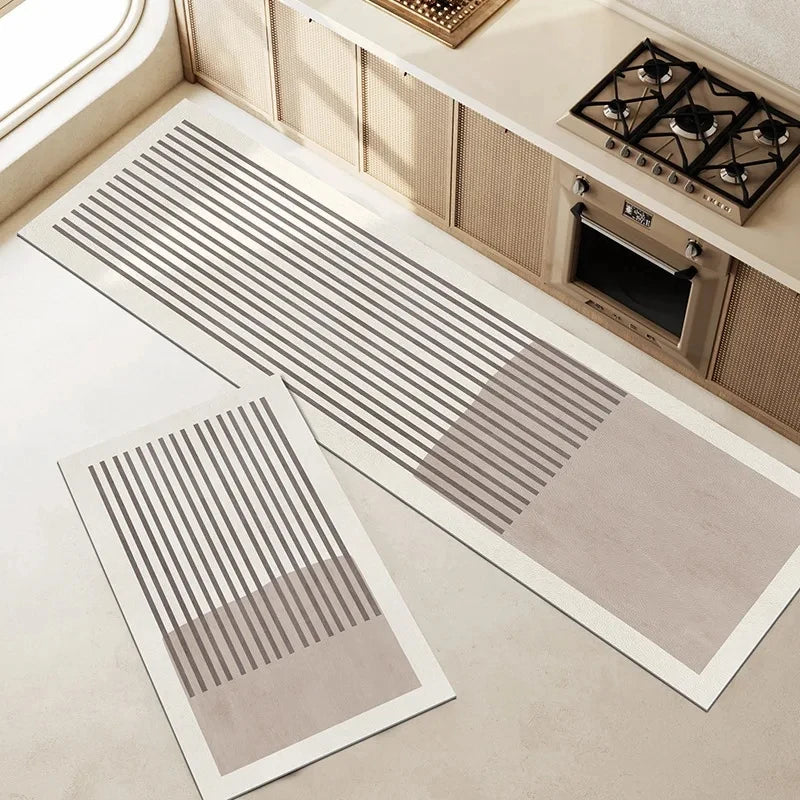 Long Diatomite Kitchen Rug – Super Absorbent Washable Mat