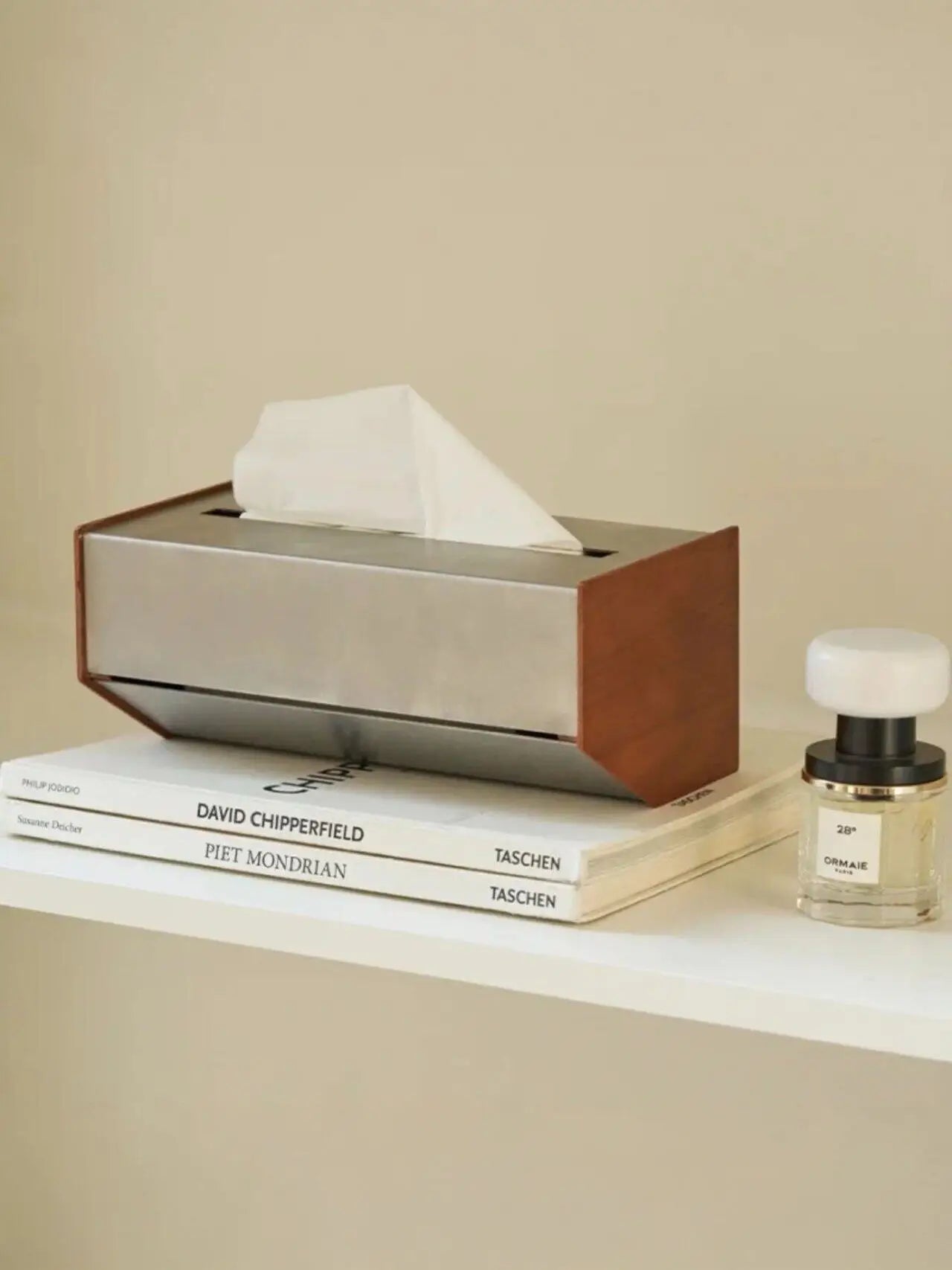 Boîte à Mouchoirs Acier Inoxydable Luxe Table Basse
