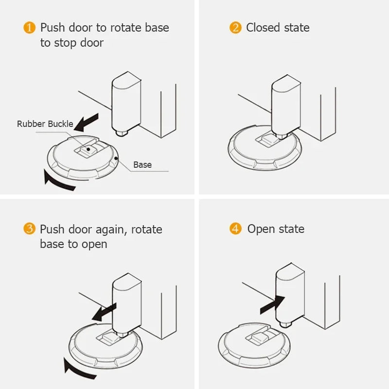 Butoir de Porte Magnétique Ajustable Sans Perçage