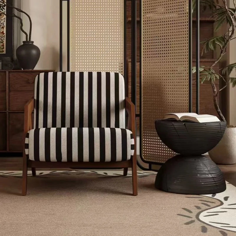 Fauteuil en Bois Rembourré - Assise Confortable