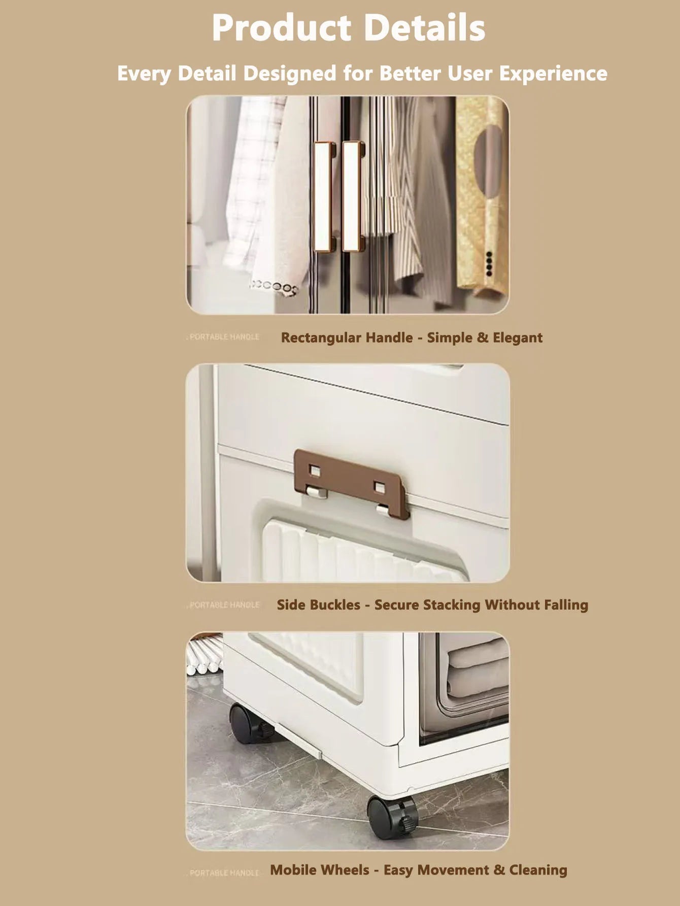 Meuble de Rangement Multi-Niveaux Sans Montage